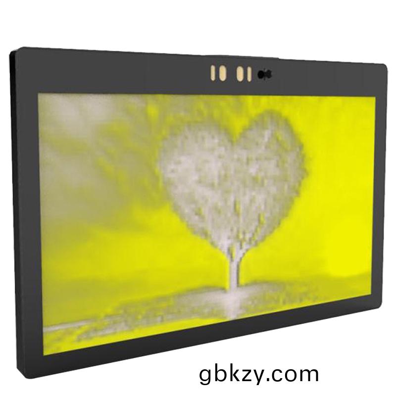 學校電(dian)子(zi)班(ban)寫(xie)字樓大(da)廳人臉(lian)識彆(bie)雙目攝像頭(tou)壁(bi)掛(gua)式21.5觸摸(mo)一(yi)體機