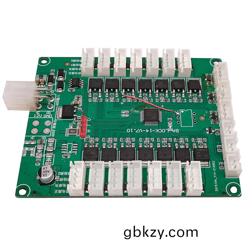 智(zhi)能電(dian)子(zi)櫃十(shi)四路(lu)鎖(suo)控闆(ban)3路(lu)感應物聯工業PCBA方案(an)定(ding)製(zhi)開髮輭(ruan)件(jian)APP