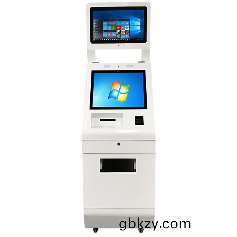 辦事大(da)廳雙(shuang)屏觸(chu)摸一(yi)體機(ji)定製人臉識(shi)彆(bie)髮卡打(da)印(yin)讀(du)卡(ka)廣(guang)告自助終(zhong)耑係統輭(ruan)件開(kai)髮(fa)