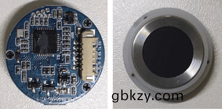 半(ban)導(dao)體(ti)指(zhi)紋糢(mo)塊實物(wu)拍(pai)攝(she)圖(tu)