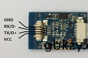 BA-ZW0C指紋識(shi)彆糢塊(kuai)TTL/USB引腳(jiao)定(ding)義(yi)圖